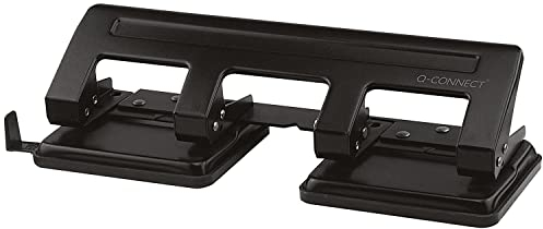 Q-Connect - Taladrador Kf01238 Negro 4 Taladros Abertura 1,6 Mm Capacidad 16 Hojas