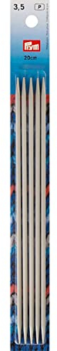 Stricknadeln für Socken, Kunststoff., Polyester, weiß, Ø 3,5 mm, 20 cm
