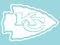 Old Glory Caseys Kansas City Chiefs gestanzt Aufkleber – 20,3 x 20,3 cm weiß Lizenzprodukt Sports Merchandise