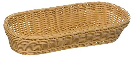 Cesta APS Baguette, ovalada PROFI LINE - Cesta, cesta de mimbre de polipropileno - Dimensiones: 28 x 16 cm/Altura: 8 cm/Color: Marrón claro