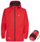 Trespass Qikpac Jacket, Grenadine, XXXS, Compact Packaway Waterproof Jacket Adult Unisex, XXX-Small / 3X-Small / 3XS, Orange