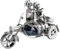 BRUBAKER Flaschenhalter Paar auf einem Motorrad Metall Skulptur Geschenk mit Geschenkkarte