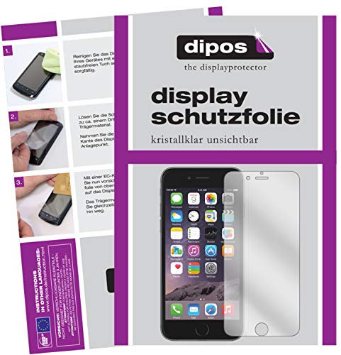 dipos I 6X Schutzfolie klar kompatibel mit Apple iPhone 6S Folie Displayschutzfolie