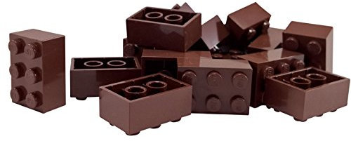20 Briques LEGO 2 x 3 Brun-rouge