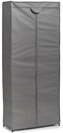 Zeller 14616 Textil-Schuhschrank, 7-lagig, Vlies/Metall, Stoff, grau, 66 x 30 x 156 cm