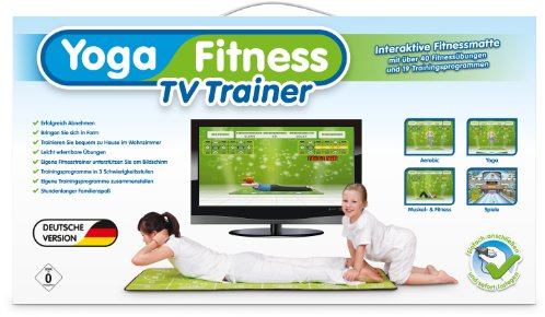 Yoga & Fitness TV Trainer - Interaktive Fitnessmatte mit über 40 Fitnessübungen und 19 Trainingprogrammen