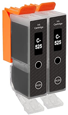 Go Inks C-525Bk Compatible Black Ink Cartridge to replace Canon PGI-525Bk for use with Canon PIXMA Printers (Pack of 2)