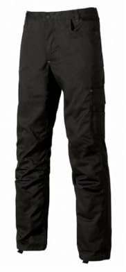 Pantaloni da lavoro da uomo U-Power, pantaloni cargo elastici in vita, con tasche per ginocchiere, tasche multiple, tessuto confortevole, usura esterna resistente e durevole (Black Carbon-52)