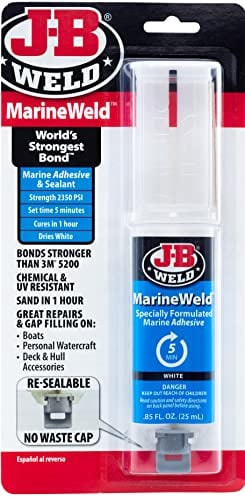 J-B Weld 50172UK Marineweld Waterproof Adhesive, White, 25 ml