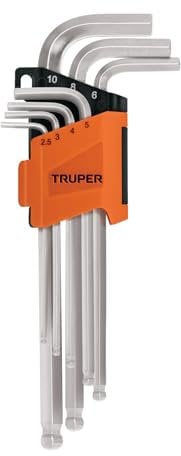 Juego de 7 llaves Allen largas con punta bola