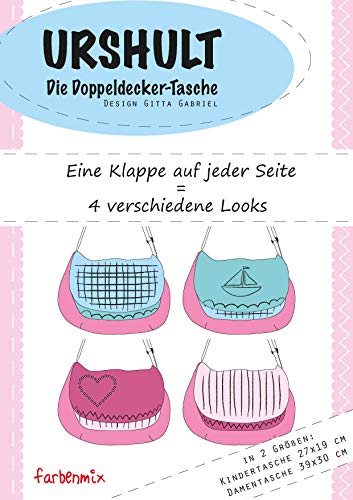 Farbenmix Urshult Schnittmuster Tasche selber nähen, Handtasche oder auch Klappentasche
