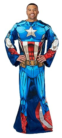 Marvel Northwest Bequeme Überwurfdecke mit Ärmeln, Erwachsene (121,9 x 180,3 cm), Captain America