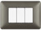 Bticino AM4803MIR Placca 3 posti, Iron