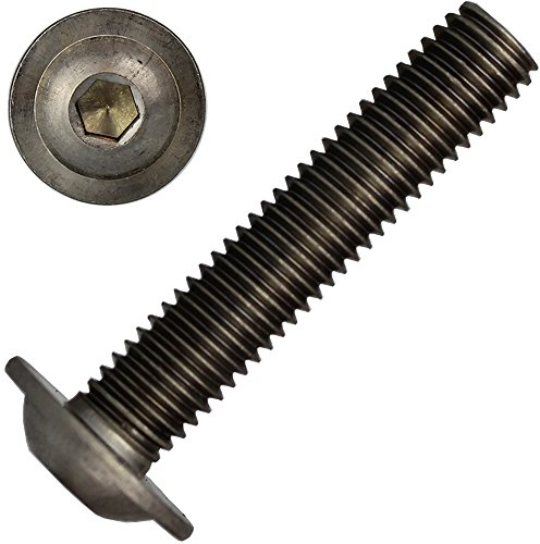 100 Stück Linsenkopfschrauben M6 X 20/20 mit Innensechskant u. Flansch ISO 7380 Edelstahl A2