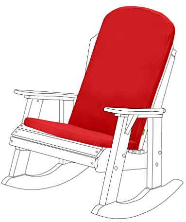 Rot Garten Kissen für Adirondack Stühle mit einem wasserfesten Bezug mit Reißverschluss