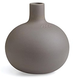 Kähler, Designer Kerzenständer aus Irdengut in Grau, 16,5 cm