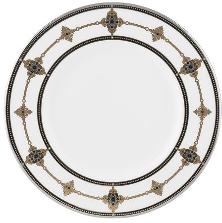 Lenox Vintage Jewel Platin Banded Bone China Accent Teller 22,9 cm weiß