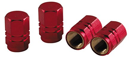 LAMPA 02505 Sport Cap Exagonal Schutzkappen Ventilkappen, Rot