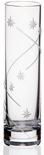Vase Blumenvase Stangenvase Star Transparent H 20,5 cm Kristallglas Tischvase Tischdeko Hochzeitdeko