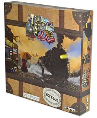 WizKids Züge & Bahnhöfe, Strategie-Brettspiel für Kinder ab 14 Jahren, 3 bis 5 Spieler
