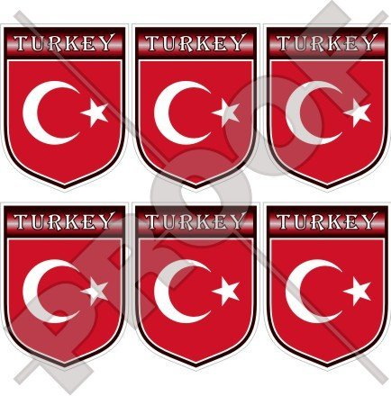 Türkei türkisch Shield Türkiye Turk 40 mm (40,6 cm) Mobile Handy Vinyl Mini Sticker, Aufkleber X6