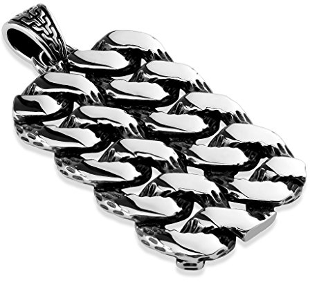Bungsa Anhänger Dog Tag Kettenglieder Edelstahl Unisex