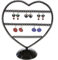 Porte Bijoux Porte Boucle d'oreille Amour (25 Paires) Noir