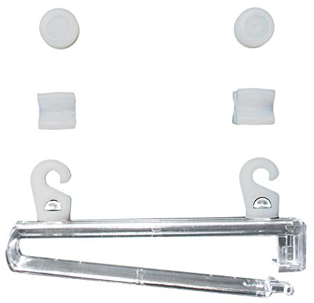 Flairdeco Schlaufengleiter Universal, Plastik, Transparent, 8 Stück