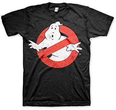 Ghostbusters Officially Licensed Merchandise Distressed Logo (Black), XX-Large