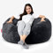 Lounge Pug, 'Mammoth' Sofa Sitzsack XXL, Riesensessel, Cord Schwarz