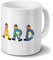printplanet Tasse mit Namen Ard - Motiv Holzbuchstaben - Namenstasse, Kaffeebecher, Mug, Becher, Kaffeetasse - Farbe Weiß