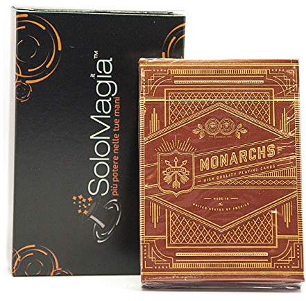 Monarchs Playing Cards Red | Rot, Theory11, mit Goldfolie, Luxury Playing Cards, Luxus-Poker-Spielkarten, Q1-Qualität, Signature Premium 909 Finish, FSC-zertifiziertes Papier aus verantwortungsvoller Waldwirtschaft