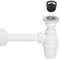 Schläfer 4396111 | Set Sifone per Lavabo Bagno con Piletta di Scarico Universale in Plastica PP, Raccordo G 1 1/4 e Tubo Attacco Muro Ø 32 mm, Sifone a Bottiglia Bianco