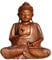 Wogeka Buddha Figur 25 cm – handgeschnitze Dekofigur aus Suar-Holz – Feng Shui Zierfigur – doppelt gewachst für Hochglanz – Feng Shui Statue BM25