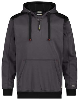 DASSY® Indy Kapuzensweatshirt - Größe 3XL - ANTHRAZITGRAU/SCHWARZ