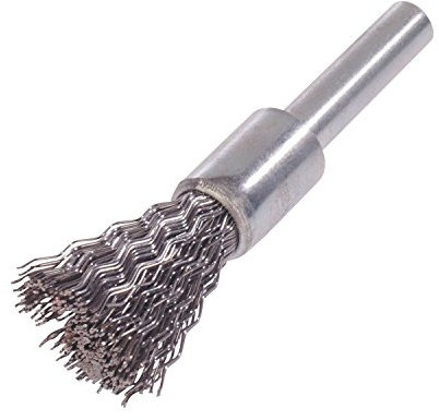 LESSMANN Pinselkopfbürste 12 x 6 mm rostfreier Stahldraht für schwer zugängliche Stelle