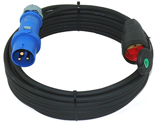 CEE auf Schuko Adapter 10m Camping Stromkabel H07RN-F 3x1,5 Landstromkabel Wohnmobil Wohnwagen Kabel Camping Adapter 10 Meter Strom Verlängerungskabel CEE-Stecker Campingstecker