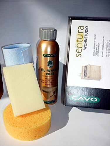 CAVO Holzpflegeset Öl-Wachs Weiss Bianco 250 ml