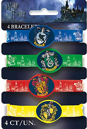 Partygeschenke - Harry-Potter-Silikon-Armbänder - 4er-Pack