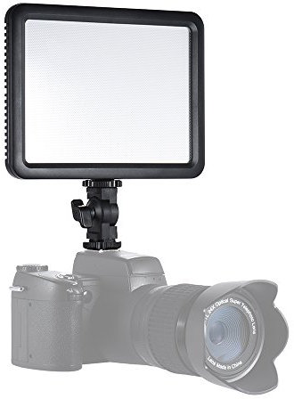 Godox LEDP120C 12W LED Videoleuchte Video Licht Panel Fill-in On-Kamera-Lampe 3200K-5600K Bi-Farbe-Temperatur mit Hot-Schuh-Adapter für Cannon Nikon Sony Digital DSLR Kamera Studio Fotografie