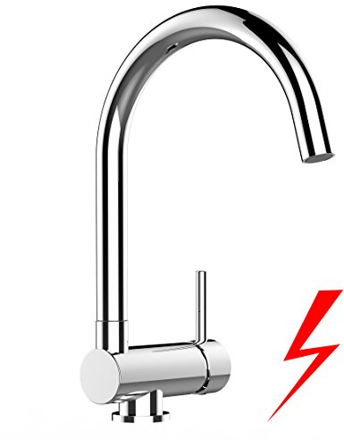 VIZIO NIEDERDRUCK Einhebel Küchenmischer Vorfenster Küchenarmatur 6cm mit schwenkbarem U Auslauf/CHROM/Profi/Design/Restaurant/Haus