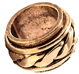 NKlaus Anneau de barbe pour cheveux KATAR Motif de nœuds vikings Bronze antique 7674