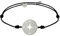 LES POULETTES BIJOUX - Bracciale Collegamento Medaglia Argento 925 Rotonda Rosa dei Venti - Nero