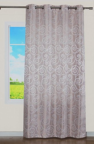 Clever-Kauf-24 Ösenschal Yvonne Champagner Ornamente| BxH 145x245cm | Vorhang mit Ösen