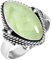 Jeweloporium 925 Silber Ringe für Frauen Größe 56(17.8) Grün Real Prehnit mit Stein Kostüm Silber Ringe Ostern Geschenk Jahrgang Schmuck