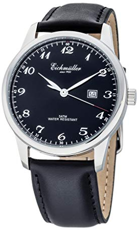 Eichmüller Herrenuhr Edelstahl 42 mm (schwarz)