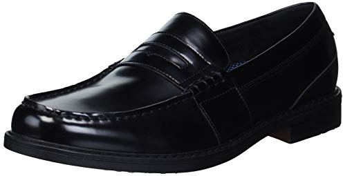 Nunn Bush mens Lincoln Classic Penny Loafer Slip On, Black Polished, 10.5 US