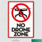 No Drone Zone Prohibited Stickers Health Safety Signs Business Office 210x148mm