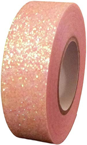 Syntego Ruban adhésif Washi à paillettes pour loisirs créatifs (rose irisé)