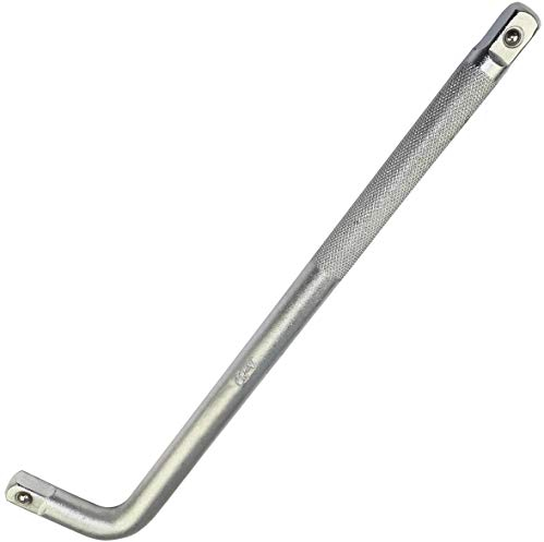 AERZETIX - Brazo palanca de fuerza para llave de vaso - mango en ''L - 1/2x300mm - en acero CR-V - color plata - C47133